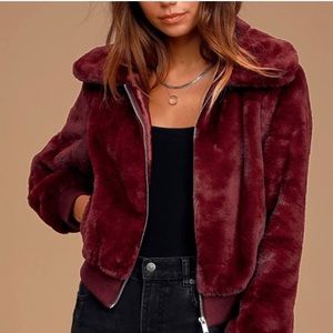 Band of Gypsies faux fur bomber jacket